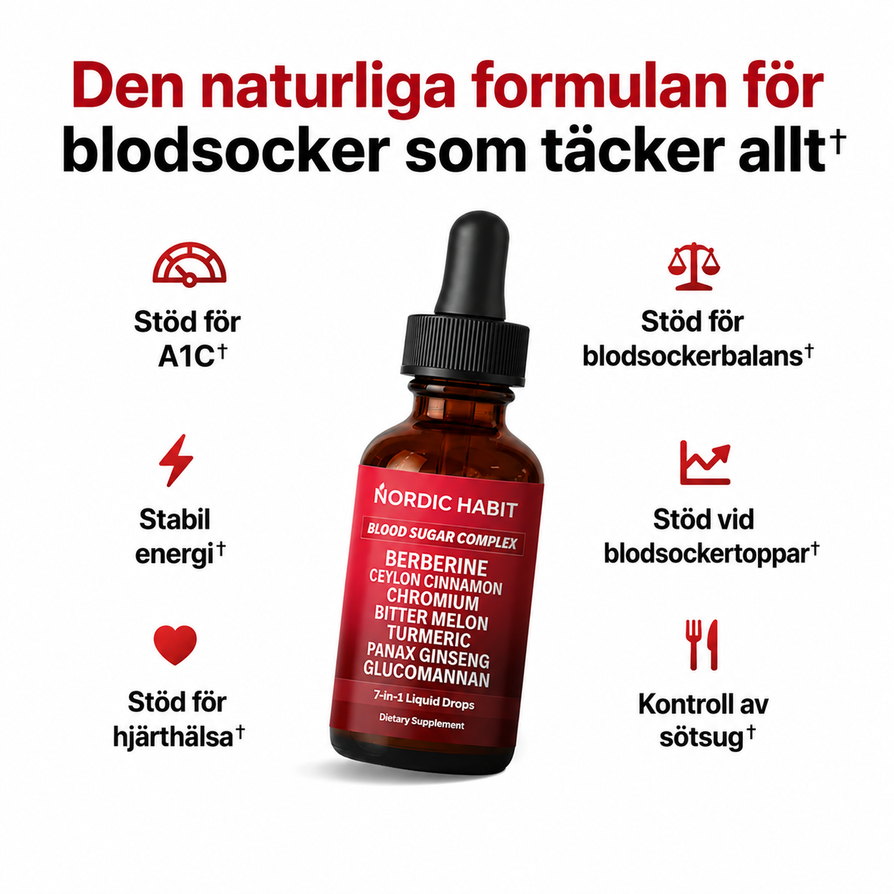 Nordic Habit 7-i-1 Blodsockerkomplex